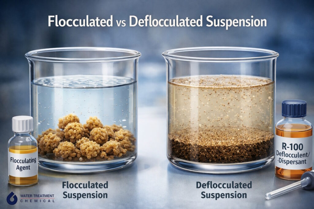 Flocculated and Deflocculated Suspension