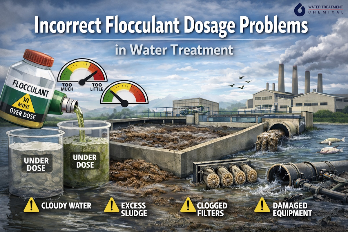 incorrect flocculant dosage problems